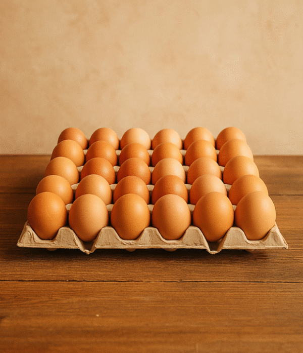 Bandeja de 30 huevos frescos en cartón reciclado